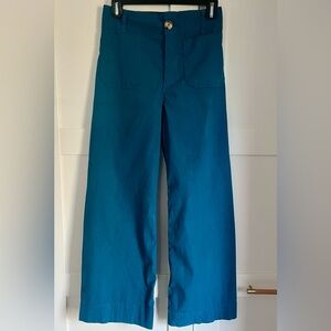Anthropologie Maeve Colette Blue Wide Leg Pants used good condition